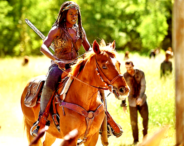 The Walking Dead 4 cavallo Michonne