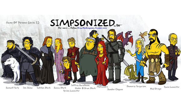 Game Of Thrones, la galleria di personaggi in versione Simpsons