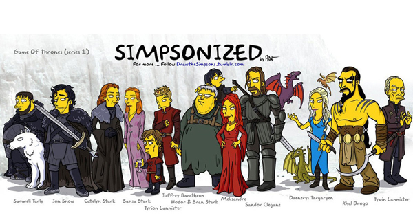 Game Of Thrones, la galleria di personaggi in versione Simpsons
